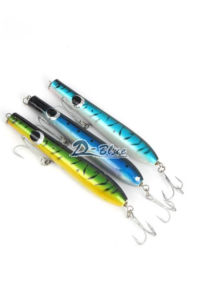 Wood Surf Casting Lures Color Combo #03_Pencil Popper_Lure_DBlue